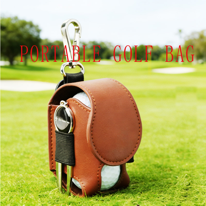 Golf Ball Premium - Golf PU Ball Bag Two-Piece Set