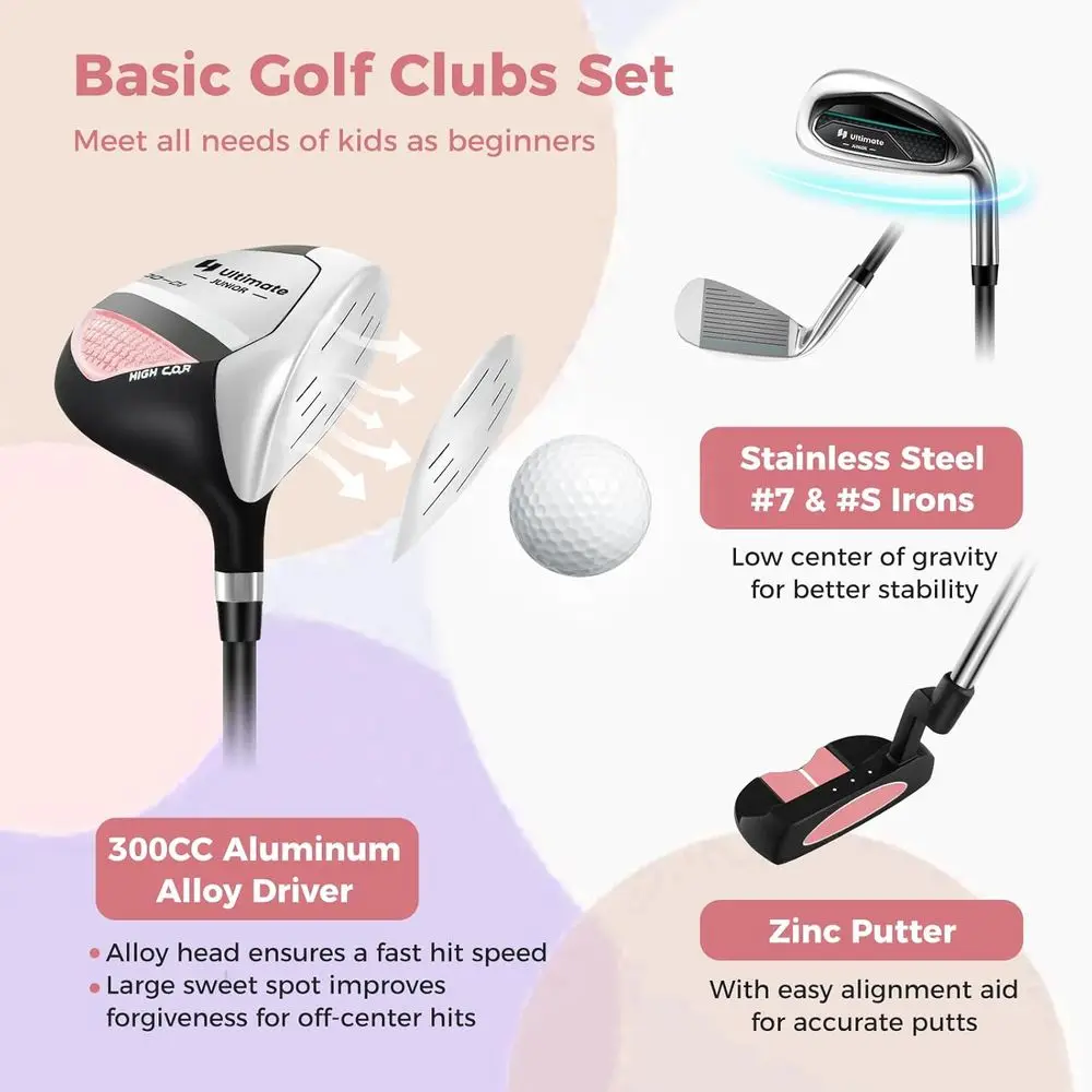 Youth Golf Club Set with Stand - огляд і ціна Golf Equipment Kids