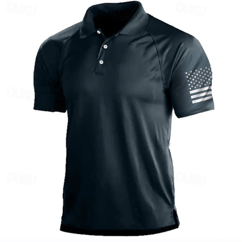 3D Print USA Flag Pattern Polo - огляд і ціна Golf Equipment Sales